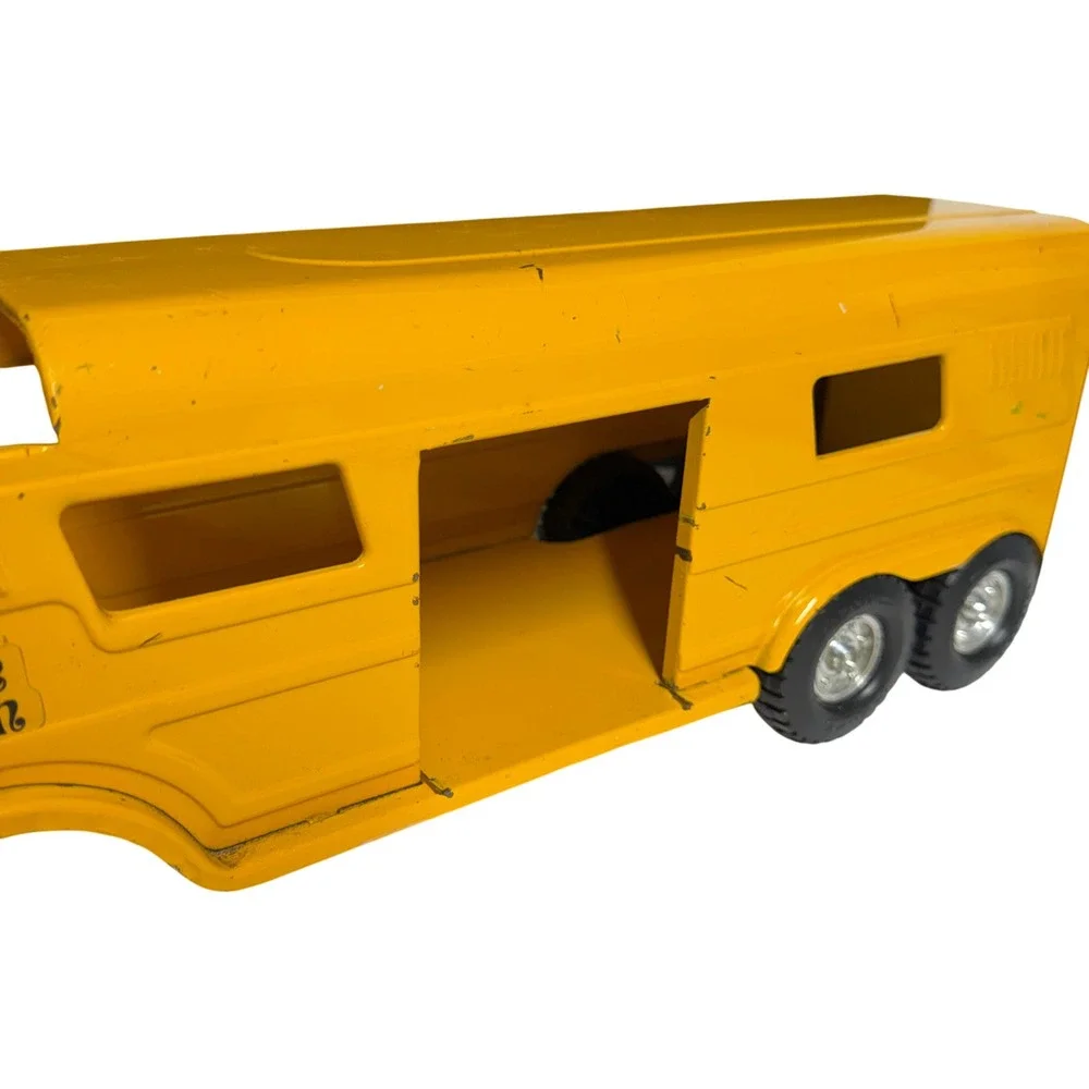Vintage‎ Ertl International Transtar II Semi Truck Vista Dome Horse Van Trailer